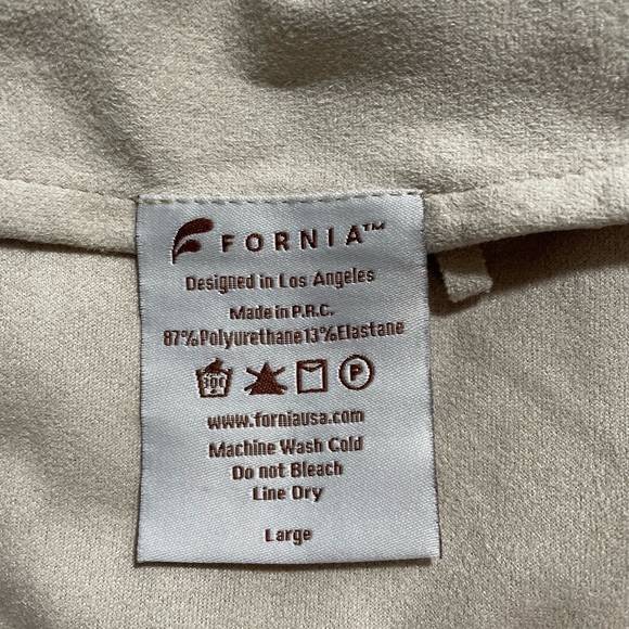 Fornia Western Fringe Cowgirl Faux Suede Studded Mini Skirt Tan Nude Womens L - Picture 4 of 8